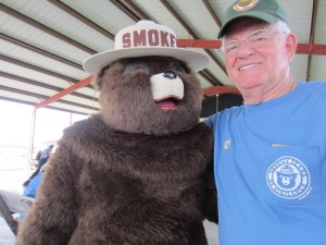 Board member Bob Gillson and ol' Smokey himself