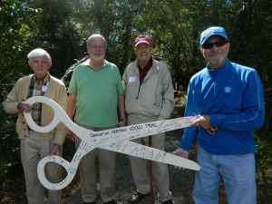 HWT board members Bob Worley, Dick Udouj, and James Reddick w/ Mayor Sanders (2nd from left)